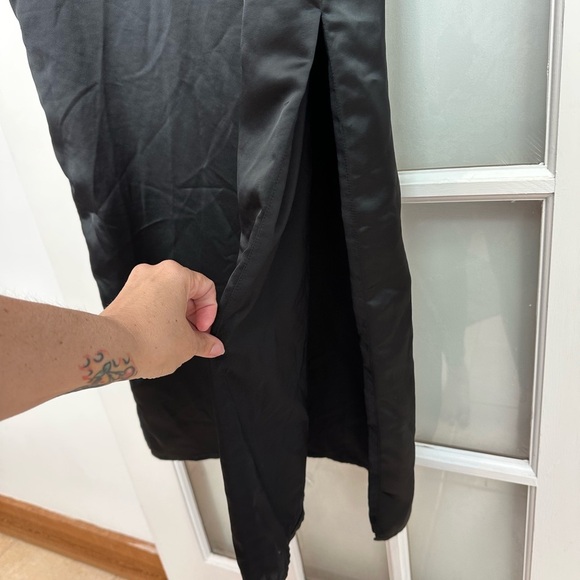 ROAM | Valencia Satin Black Slip Formal Midi Dress Size XS Cocktail Party - Picture 9 of 15
